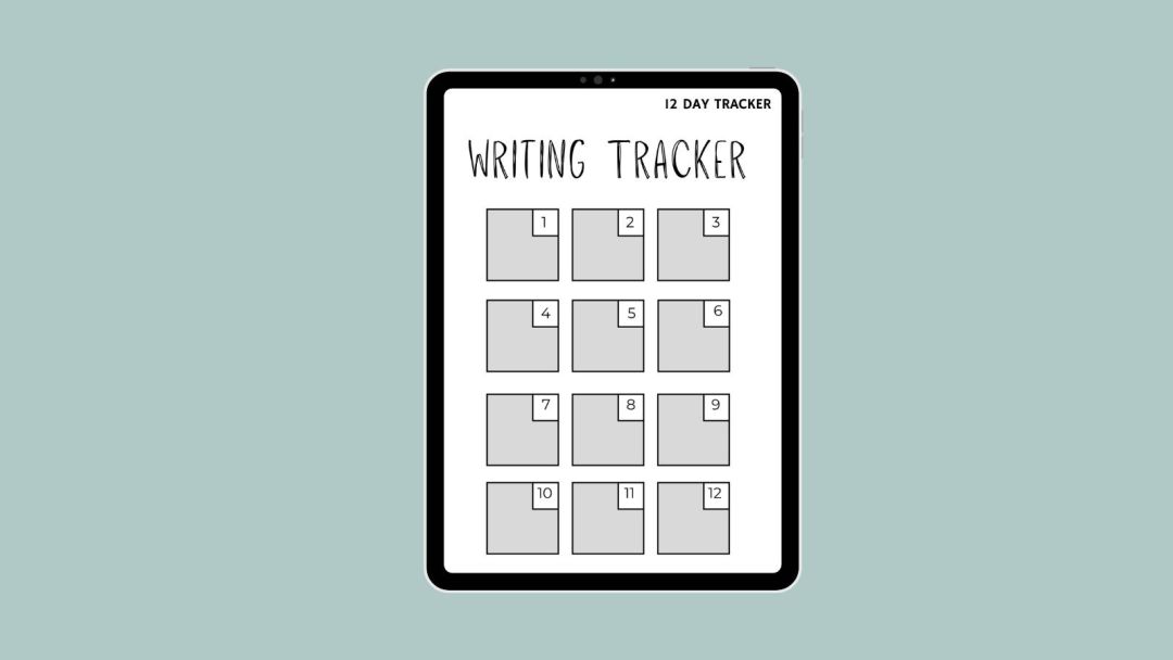 Free writing printable tracker 