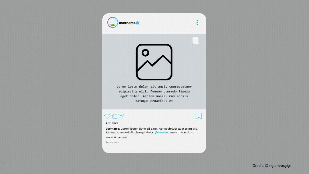 White light mode Quickpix Instagram Template  Carosuel Post 